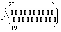 21 pin SCART FEMALE connector pin-outs & layouts