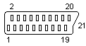 21 pin SCART MALE connector pin-outs & layouts